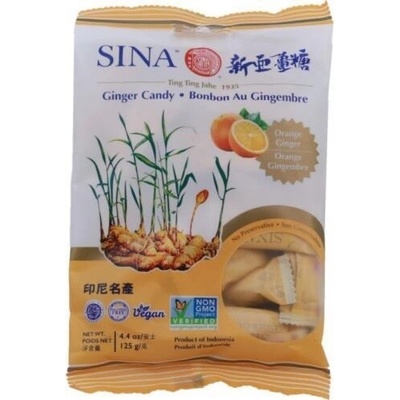 SINA zázvorové bonbony s pomerančovou příchutí 125 g