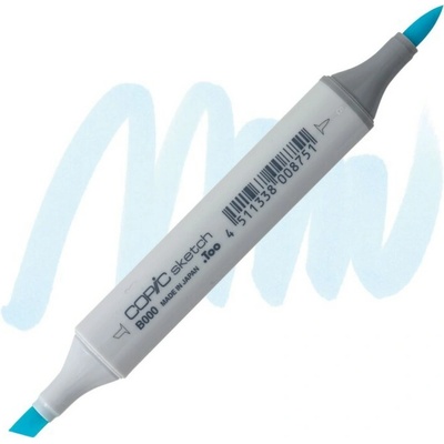 Lihová fixa COPIC Sketch oboustranná Brush & Chisel, Pale porcelain blue (B000)