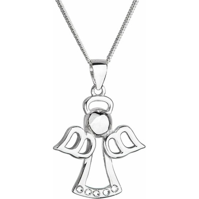 EVOLUTION GROUP 32076.1 anjel dekorovaný kryštálmi Swarovski (Ag 925/1000, 0,4 g)