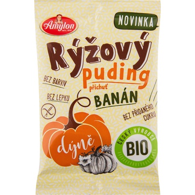 Amylon pudink rýžový s dýní a příchutí banánu bezlepkový Bio 40 g – Zboží Dáma