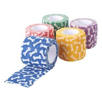 Kruuse Obinadlo elast. Fun-Flex 5 cm x4, 5 m , Bones mix 10 ks