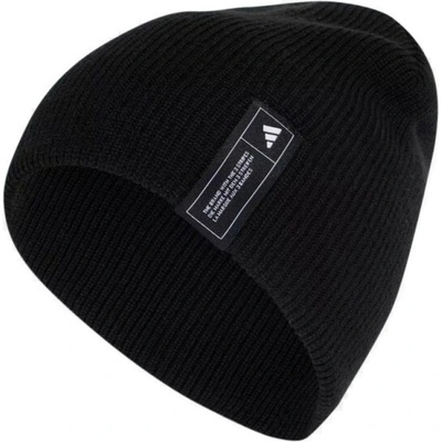 adidas ESS beanie BLACK/WHITE Černá