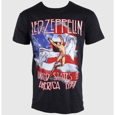 NNM мъжка тениска Led Zeppelin- Звезди N ивици - Черен - RTLZETSBSTA