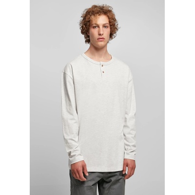 Urban Classics Мъжка блуза с дълги ръкави в светлосив цвят Urban Classics HenleyUB-TB4963-00143 - Светлосив, размер S