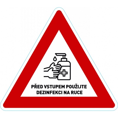 Samolepka výstražná " POUŽIJTE DEZINFEKCI" vnitřní
