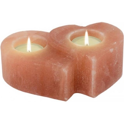 Himalaya Salt Dreams Свещник от хималайска сол Himalaya Salt Dreams - Две сърца (241773)