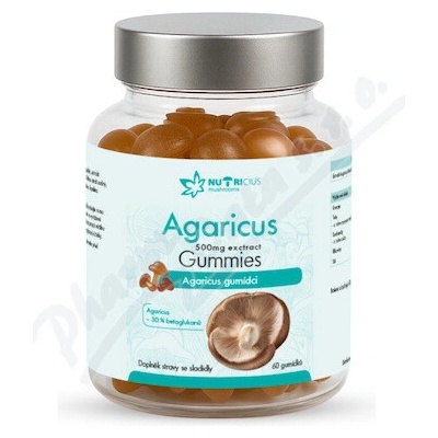 Nutricius Agaricus 500mg gumové cukríky 60 ks