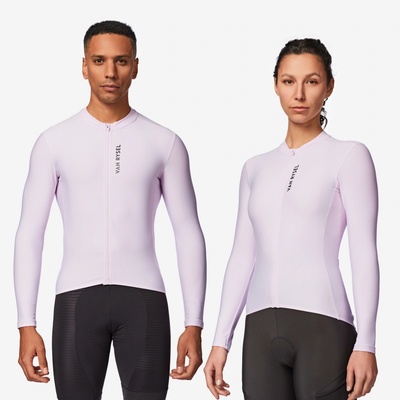 VAN RYSEL Unisex dres na silniční cyklistiku s dlouhým rukávem RCR 2 fialová