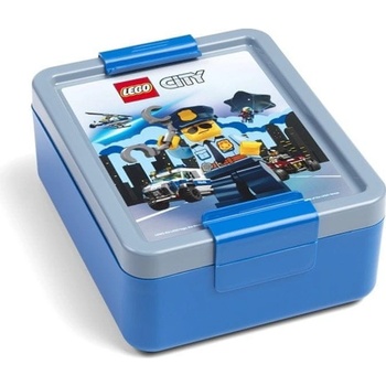 LEGO® svačinový set City modrý box + láhev