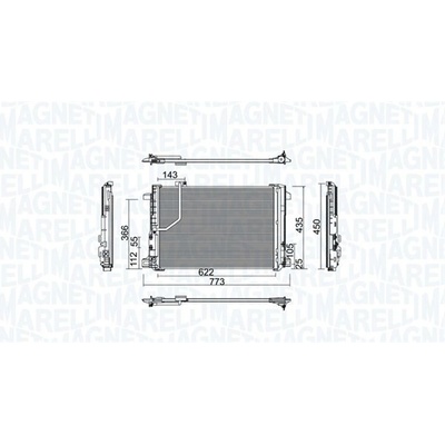 Kondenzátor klimatizace MAGNETI MARELLI 350203755000