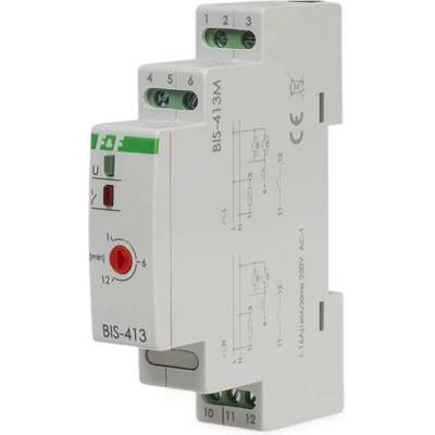 BIS-413M/24 - Impulzné relé s časovým spínačom a pamäťou, 24V, 16A, 1x NO/NC