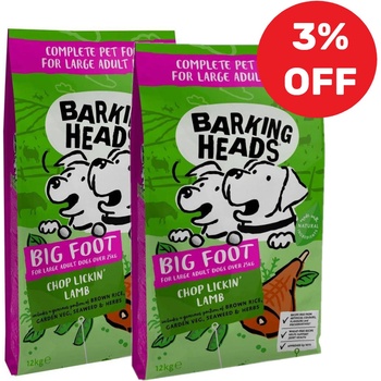 Barking Heads Chop Lickin’ Lamb Large Breed 2 x 12 kg