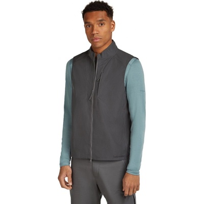 Icebreaker Mens Mer Shell+ Cotton Elevatio Wind Vest Obsidian