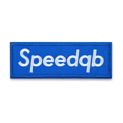 SPEEDQB BOX LOGO NÁŠIVKA - MODRÁ speedQB