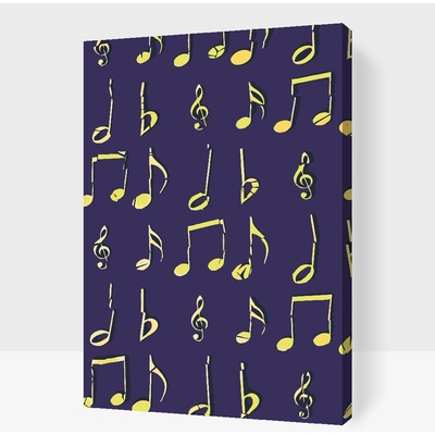 Vymalujsisam.cz Malování podle čísel Noty Velikost 40 x 60 cm Rámování Na kartonové desce