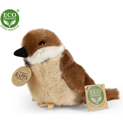 Rappa Плюшена птица врабче стояща, 13 см, eco-friendly