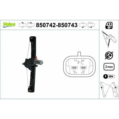 Mechanizmus zdvíhania okna VALEO 850742