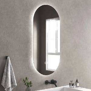 Inter Ceramic Огледало с осветление и антизапотяване Inter Ceramic Bruno, овално, 60x120 см (1955-60)