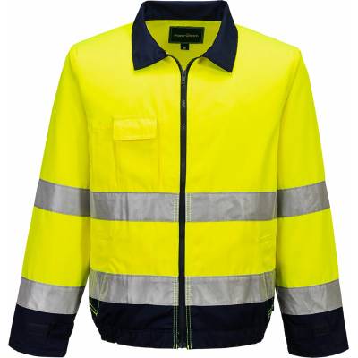 Portwest TX70 Vetrovka Hi Vis Madrid Žltá Námornícka modrá