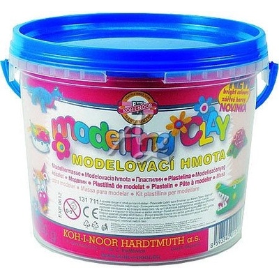 KOH-I-NOOR Plastelína 131711 700 g v kbelíku 8 barev