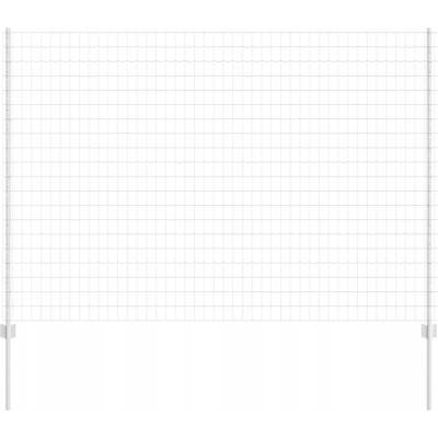 VidaXL Euro plot s 10 sloupky, stříbrný, 1,5 x 10 m, Ocel