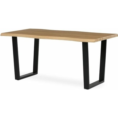 Autronic Fado HT-F4216 OAK Stůl 160 x 90 x 75 cm MDFdivoký dub kov nohy tvar U černý mat lak