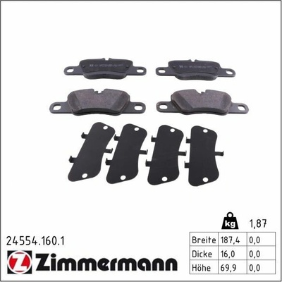 Sada brzdových destiček, kotoučová brzda ZIMMERMANN 24554.160.1