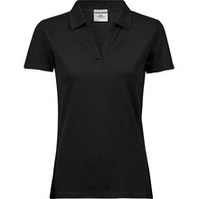 Tee Jays 1409 Dámské luxusní polo s výstřihem do V černá