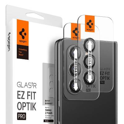 Optik Pro tR Ez Fit Lens Protector 2 Pack - 2 комплекта предпазни стъклени лещи за камерата на Samsung Galaxy Z Fold5 (черен)