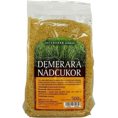Interherb Gurman Třtinový cukr Demerara (500g)