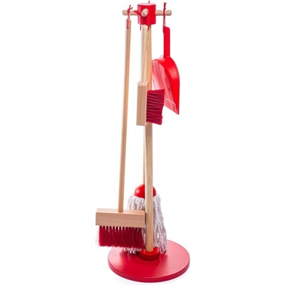 Bigjigs Toys Sada na úklid červená
