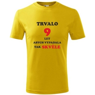 žlutá dětské tričko dívčí trvalo 9 let