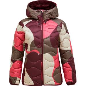 Peak Performance Дамско пухено яке Peak Performance Women's Aop Helium Down Hood Down jacket - 331 Snowbank (104-6461-0215)