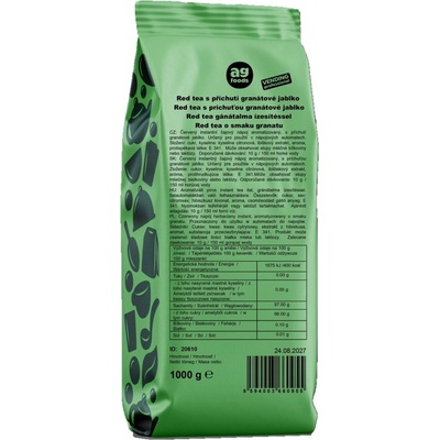 AG FOODS PRO Red tea s příchutí granátové jablko 1000 g