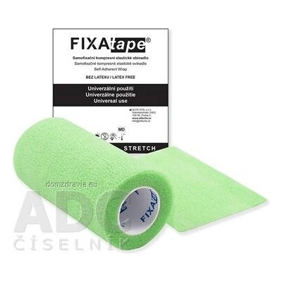 FIXAtape STRETCH Samofixačné elastické ovínadlo kompresné, bez latexu, farba fluorescentná zelená, 10cm x 450cm 1 ks