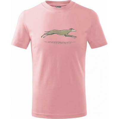 Vintage Greyhound tričko dětské bavlněné růžová