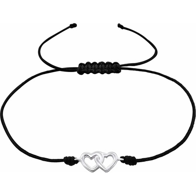 Bijutanki Гривна със Сребърна Висулка - Две Сърца