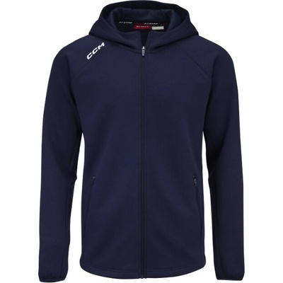 CCM mikina CCM Locker Room Full Zip Hoodie 2022 SR Senior tmavo modrá