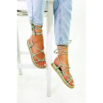Moda Trend Дамски сандали с връзки - Цвят Мента #358080 (358080_Мента)
