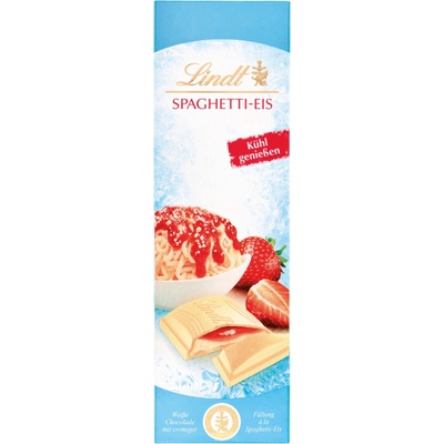 Lindt Slim ice biela čokoláda plnená jahodovým a vanilkovým krémom 100 g
