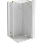 Mexen Lunar петостенна душ кабина с врата на панти дясна 90 x 90 см, прозрачна, (831-090P-090L-55-00-P)