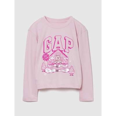 GAP detské tričko Brannan Bear s logom ružová