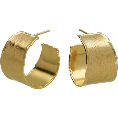 Victoria Cruz Nadčasové pozlacené náušnice kruhy New York A4803-DT