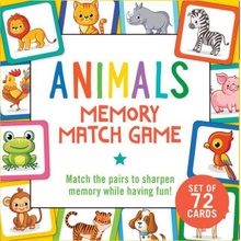 Animals Memory Match Game Set of 72 Cards