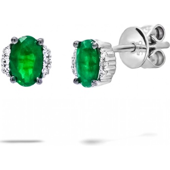 Blink-Blink napichovacie náušnice so Smaragdom a diamantmi 3173BSmA