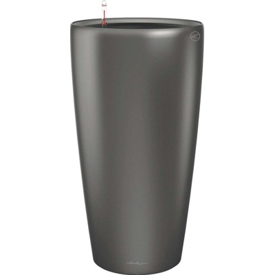 Lechuza Kvetináč Rondo 32 Premium, antracitová metalická, 32 x 56 cm