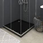 vidaXL Квадратно ABS душ корито, черно, 80x80 см (148916)