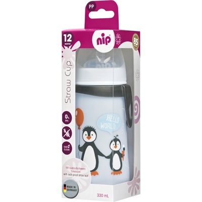 NIP Straw cup 330ml, chlapec