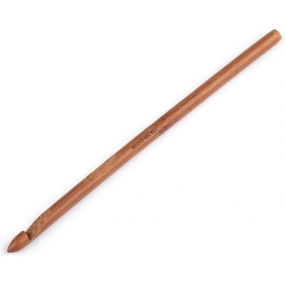 Bambusový háček na háčkování vel. 6; 7; 8; 10 Varianta: 1 (6 mm) bambus tmavý, Balení: 1 ks