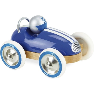 Vilac Drevené pretekárske auto Vintage modré